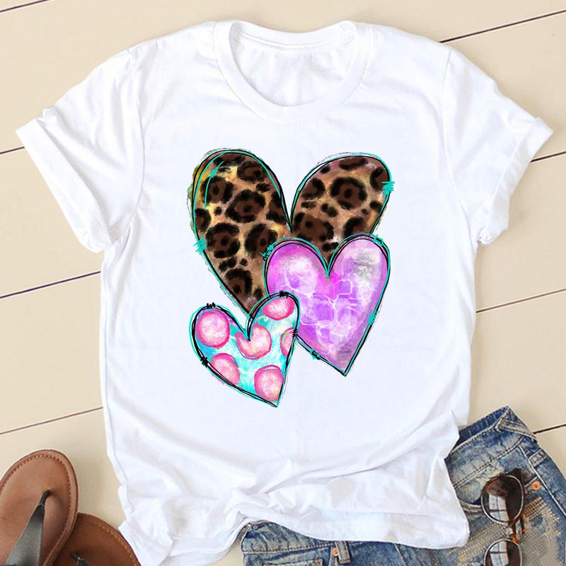 T-Shirts Women Leopard Cactus Fashion 90S Trend 2025 Spring Summer Clothes Graphic T Shirt Tops Lady Print Female Tee Shirt
