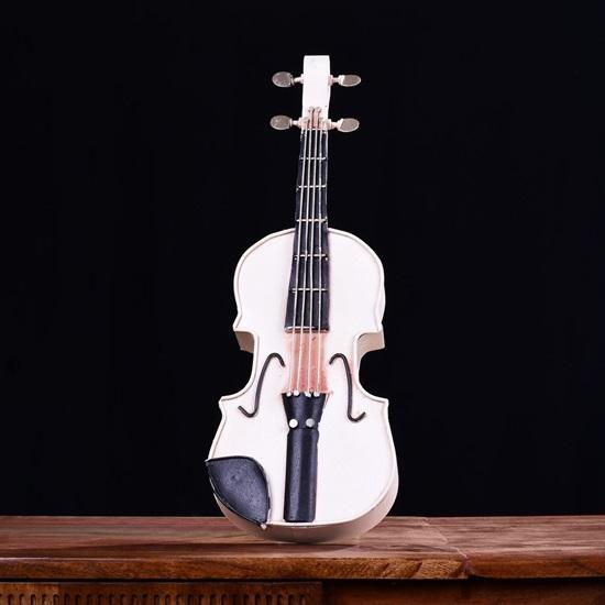 41 Cm White Viola Violin Model Decorative Musical Instrument Replica for Home Decor, Perfect Gift for Music Lovers, Teachers, and Students