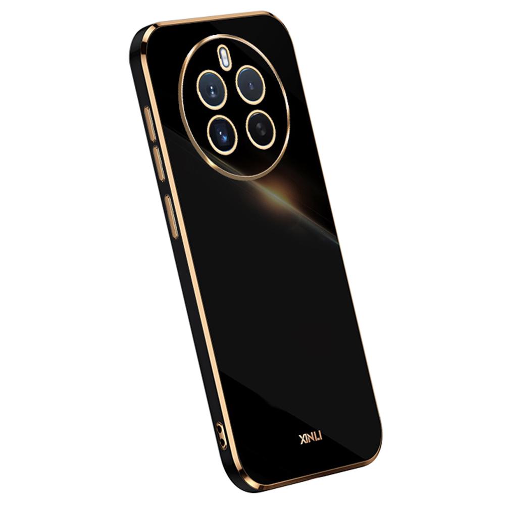 

XINLI Чехол для Realme 12 4G/12+ 5G/Narzo 70 Pro 5G Ударопрочный ТПУ Гальванизированный Защитник Телефона Black