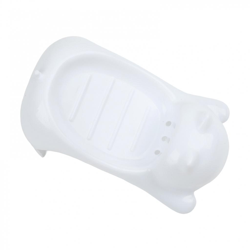 ABS Material Cat Soap Dish Self-Draining Soap Holder Built-in Drainage Hole
