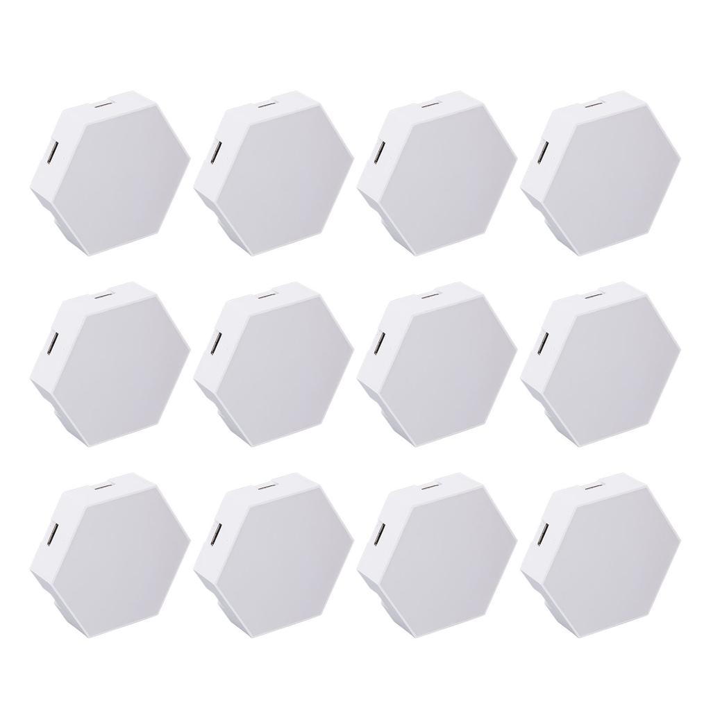 12 Set Hex Wall Light LED Smart Touch Sensitive Remote Control Geometric Modular Assembled RGB Color