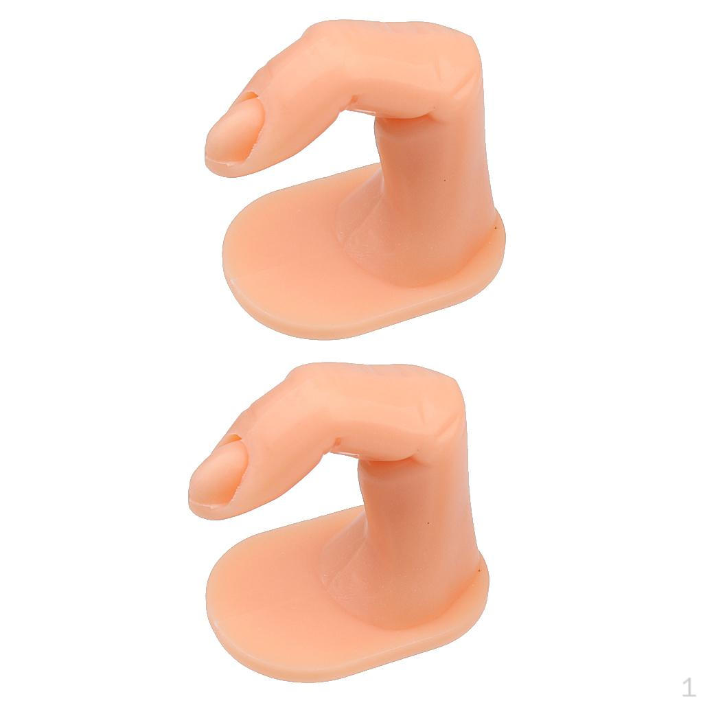 

2pcs Practice Fingers False Nail Polish Training Tool without Nails