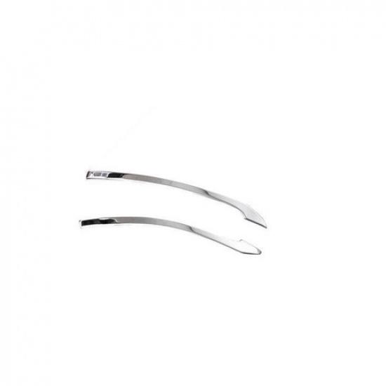 Fit For Benz EQE EQS - Silver Steel Exterior Rear View Mirror Strip Trim