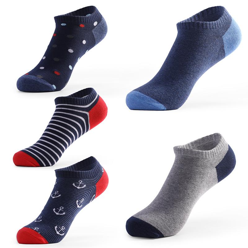 Quality Mens Pairs High 5 Socks Summer Large Size Breathable Man Sock Cotton Shallow Mouth Lowtop Male New