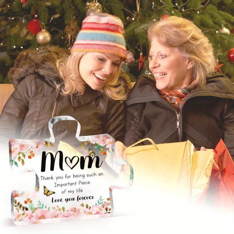 Gift for Mom; Birthday Gift for Mom - Engraved Acrylic Puzzle Piece - Mother's Day, Thanksgiving, Birthday Gift for Mom