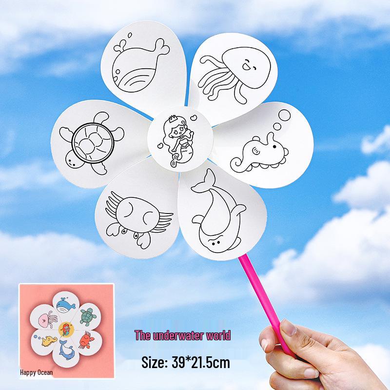 

Набор для раскрашивания детской ветряной мельницы своими руками: Набор для рисования дудлов и рукоделия ручной работы для детского творчества