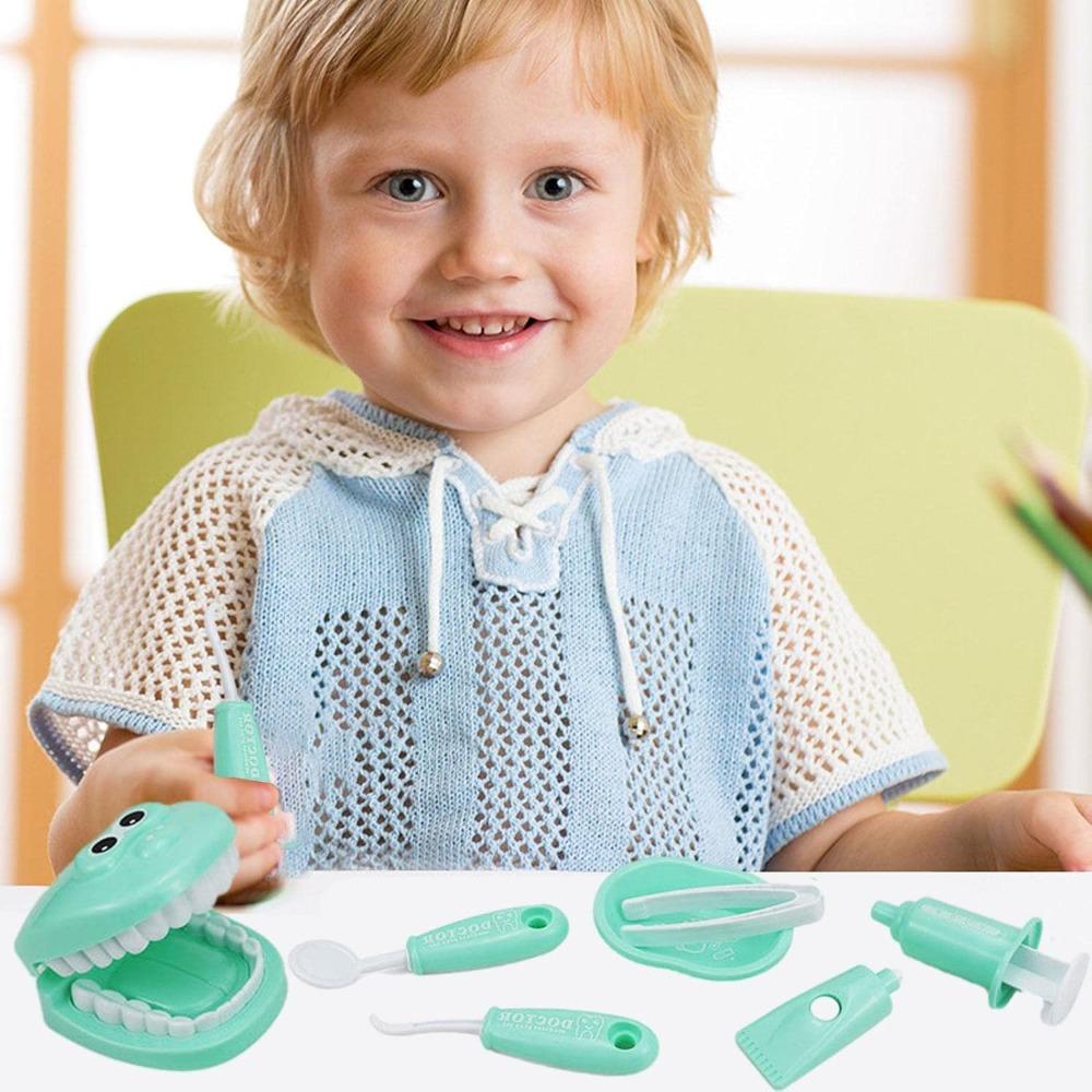Simulation Plastic Dentist Play Set Medical Kit Pretend Toy For Kids Hygienic Habbit Cultivation Role Play Game For Children