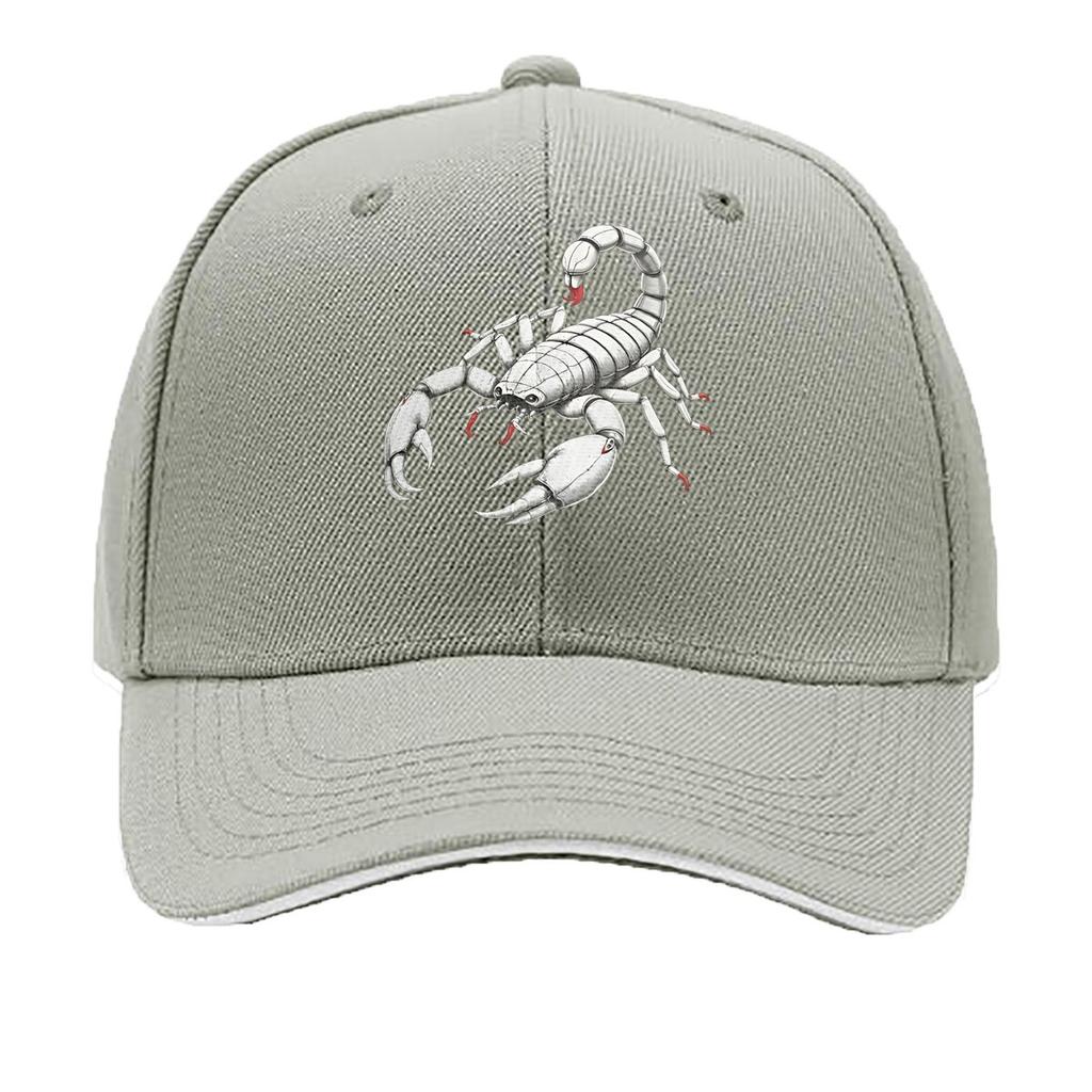 Unisexs Black Scorpion Graphic Hat Wide Brim Hunting Camping Casual Outdoors Bold Scorpion Desig Sandwich Baseball Cap