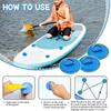 1PC Surfboard Dinghy Boat PVC Patch with Stainless Steel D Ring Pad/Patch Inflatable Boat Patch Deck Rigging Sup Bungee Rope Kit