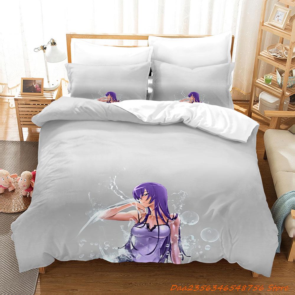Comforter Cexy Girl Highschool Of The Dead Bedding Set Single Twin Full Queen King Size Bed Set Adult Kid Bedroom Duvet Sets