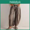 Denim Straight Jeans Loose Women Wide Leg Mid Waist Gradient Color Hip Hop Retro Ankle Length Pockets Soft