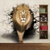 3D Embossed Lion Murals Wallpaper KTV Bar Cafe Background Kids' Room Wall Papers Brick Wall Mural