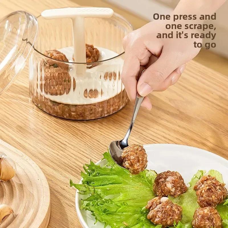 Translucent Meatballs Press Mold Minced Meat Storage Container Household Fried Meatball Making