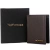 Wings Cardholder Made of Smooth Natural Cowhide Brown