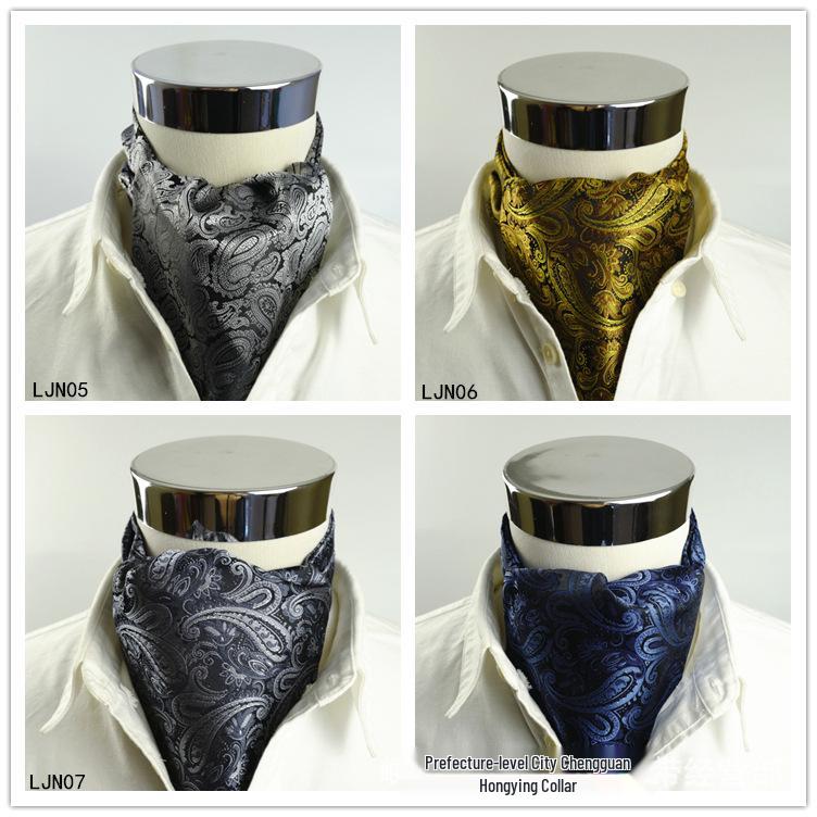 Herren Seide Gestreift Gepunktet Doppelseitiger Mode Schal