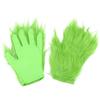 Monster Santa Costume Set - Green Beard, Furry Hat & Gloves For Halloween & Christmas Cosplay, Carnival Party Accessories