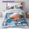 Erling Haaland Pride Bedding Quilt Set Quilt Cover Pillowcase Home Decoration Birthday Gift (1 * duvet cover + 2 * pillowcase, without core)