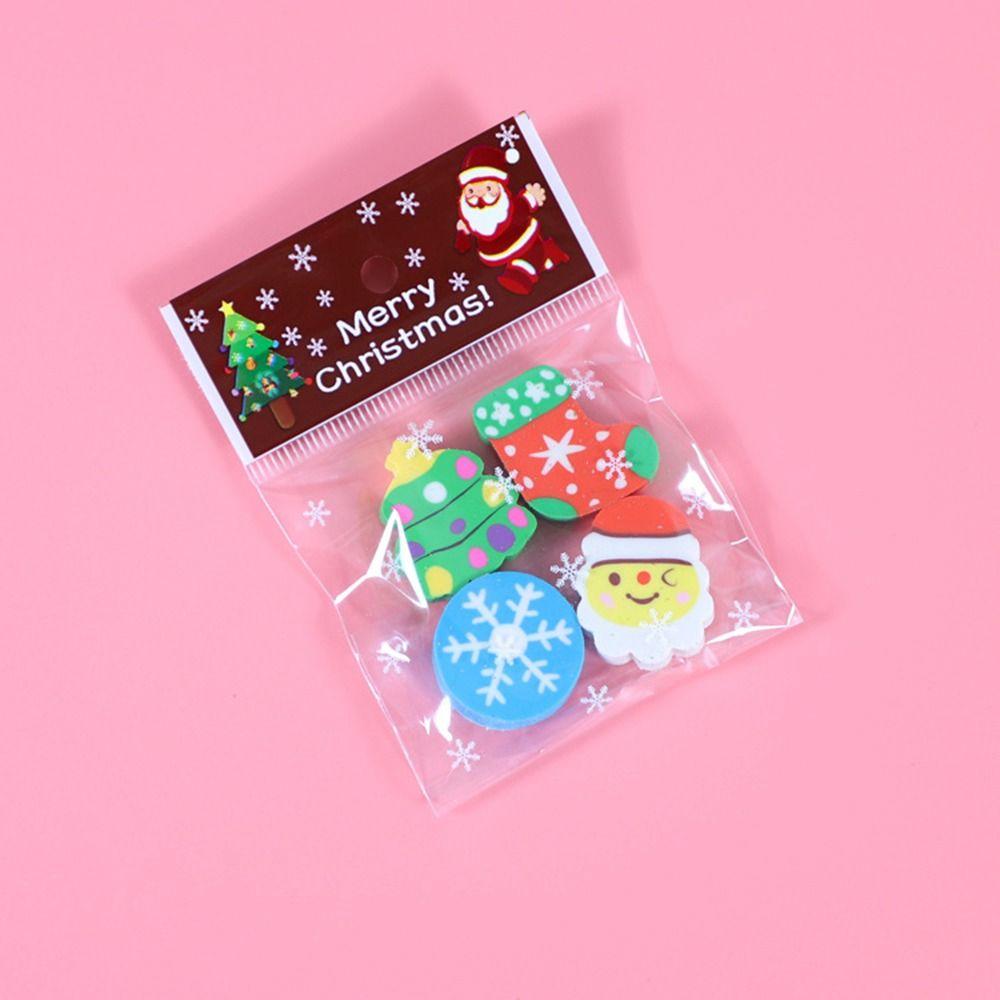 Funny Christmas Erasers Kawaii Christmas Eraser Set Stationery Prize Gift  Primary School Student