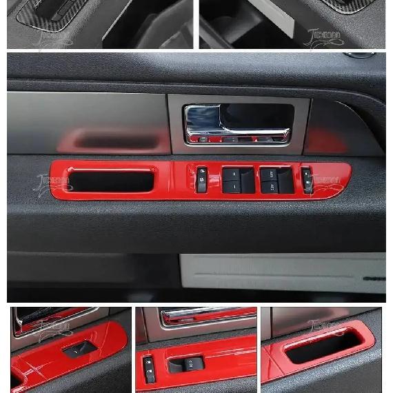 JIDIXIAN Car Interior Window Lift Switch Button Decoration Panel Cover Fit for Ford F150 2009 2010 2011 2012 2013 2014