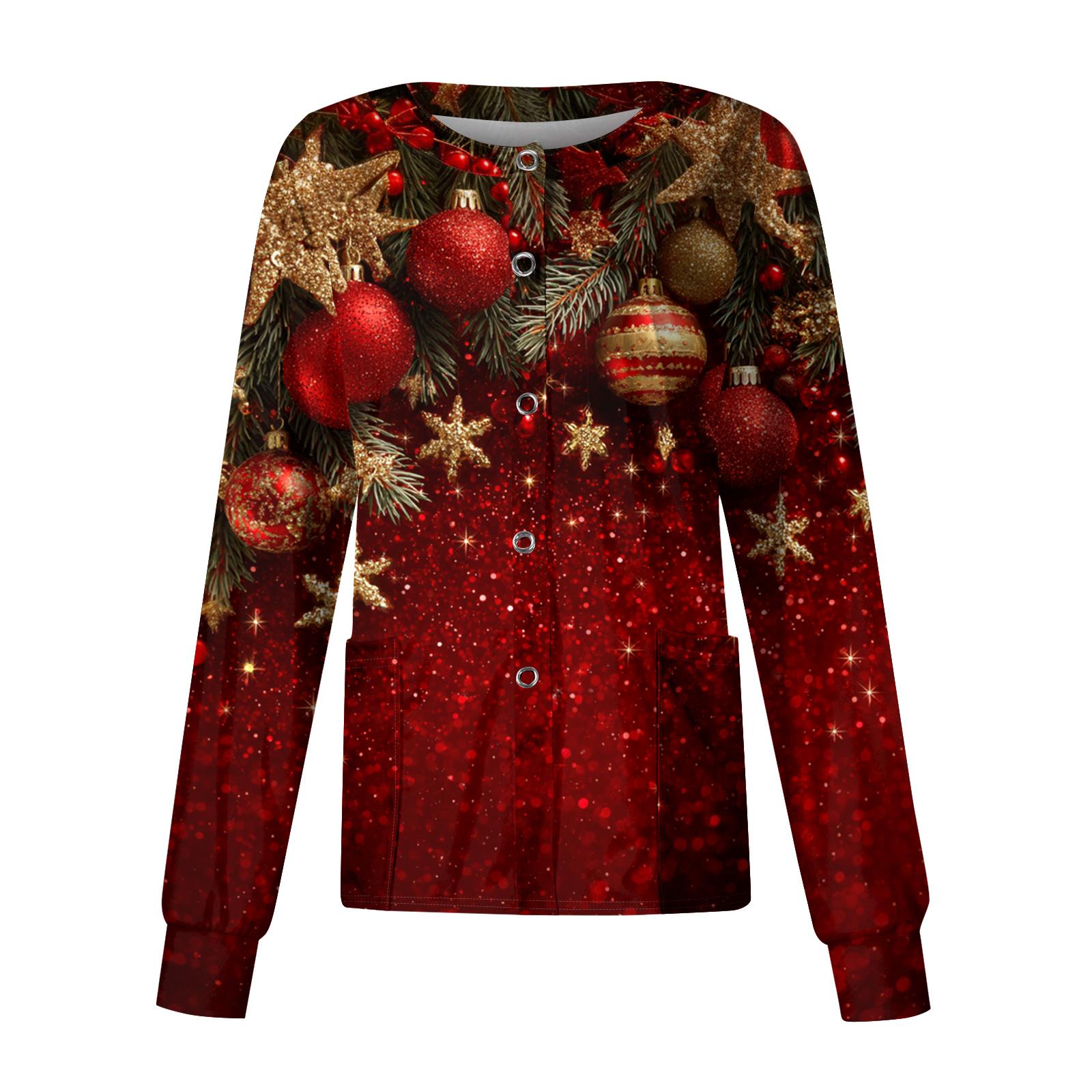 

Женский повседневный однобортный топ с длинным рукавом и принтом Dry-nurse M красный