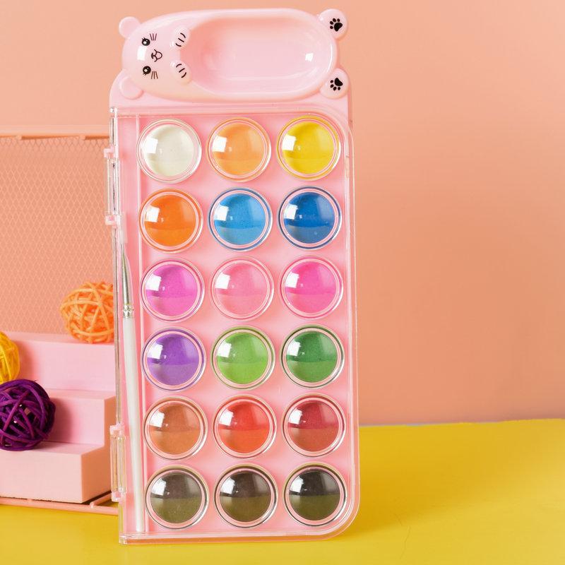 Professional 18-Color Watercolor & Gouache Paint Set for Artists & Students