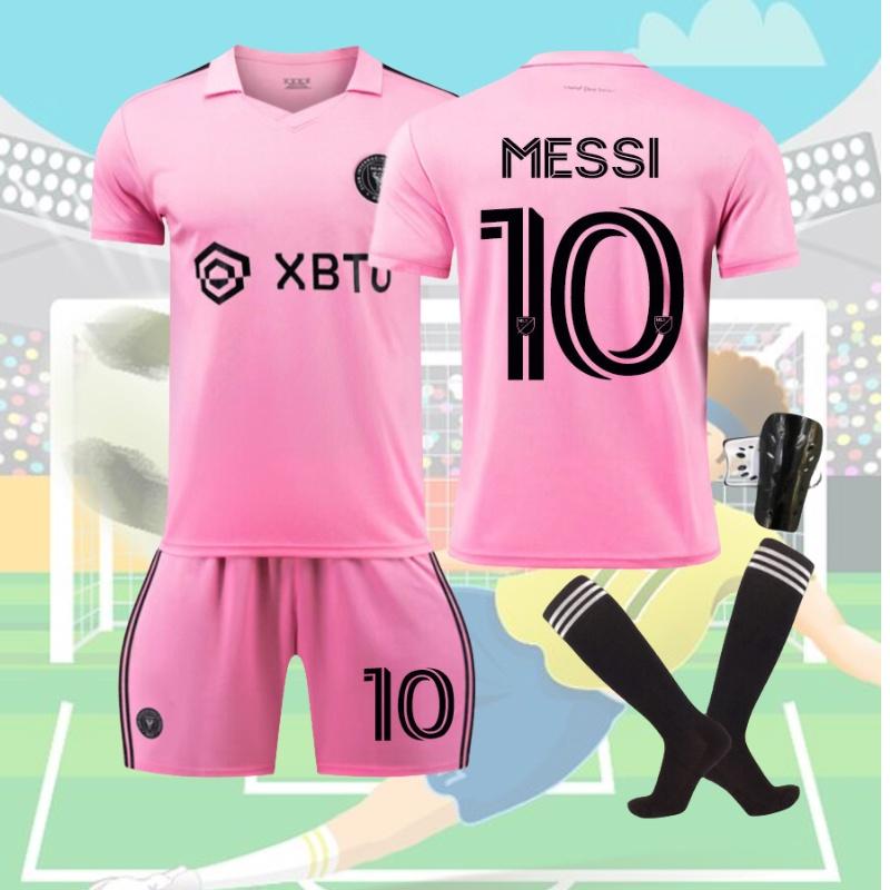 2324 Miami International Messi 10 Home Soccer Jersey Ultra-fine Fiber Material