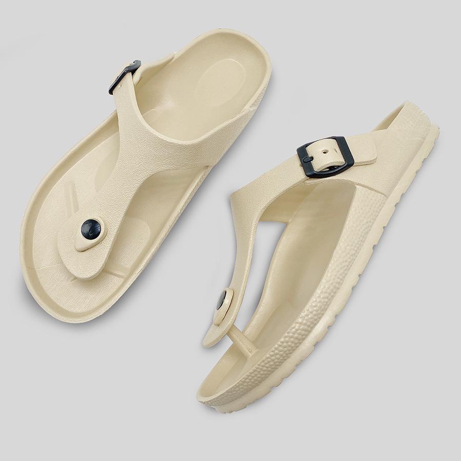 2025 Unisex Non-Slip Buckle Flip-Flops: EVA Wear-Resistant Indoor & Beach Sandals