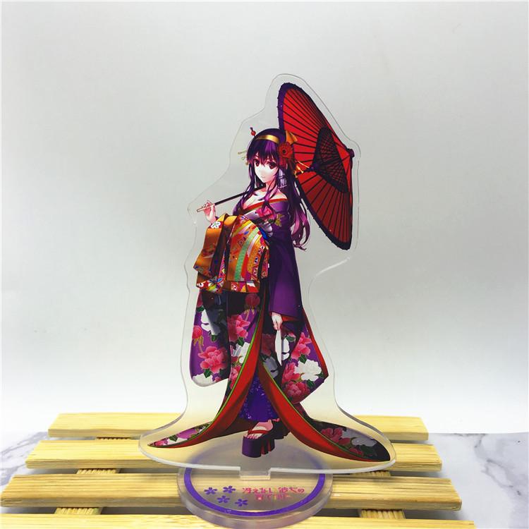 

Аниме Saenai Heroine no Sodate-kata акриловая подставка, модель игрушки, экшн-фигурка, подвесная игрушка, двусторонняя C