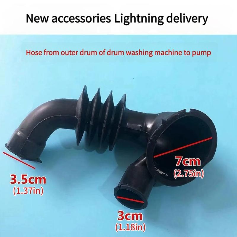 Plastic Drainage Pipe Adapter PVC Texture Drain Hose Extension Suitable for Front Load Washers Quick Connect Design