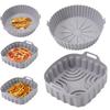 Wiederverwendbare Silikon-Heißluftfritteusen-Einsätze, Antihaftbeschichtet, Hitzebeständig, Zum Backen, Braten, Frittieren
