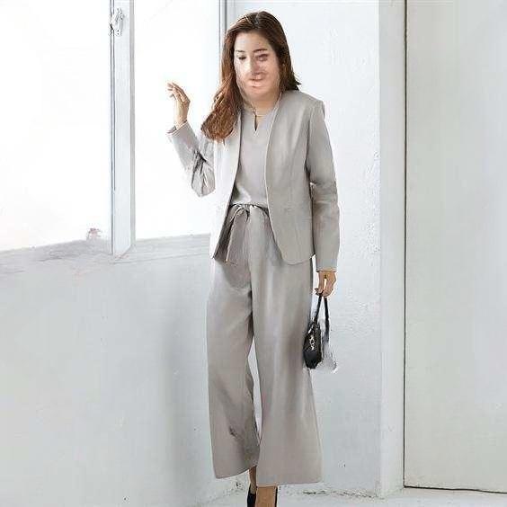 

2026 Spring High-End Women s Casual Vest Suit Set - Three-Piece One Size абрикосовий