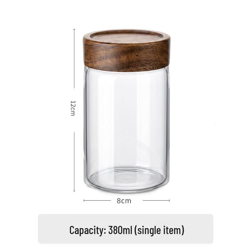 Food Grade Sealed Glass Storage Jar for Tea, Coffee & More