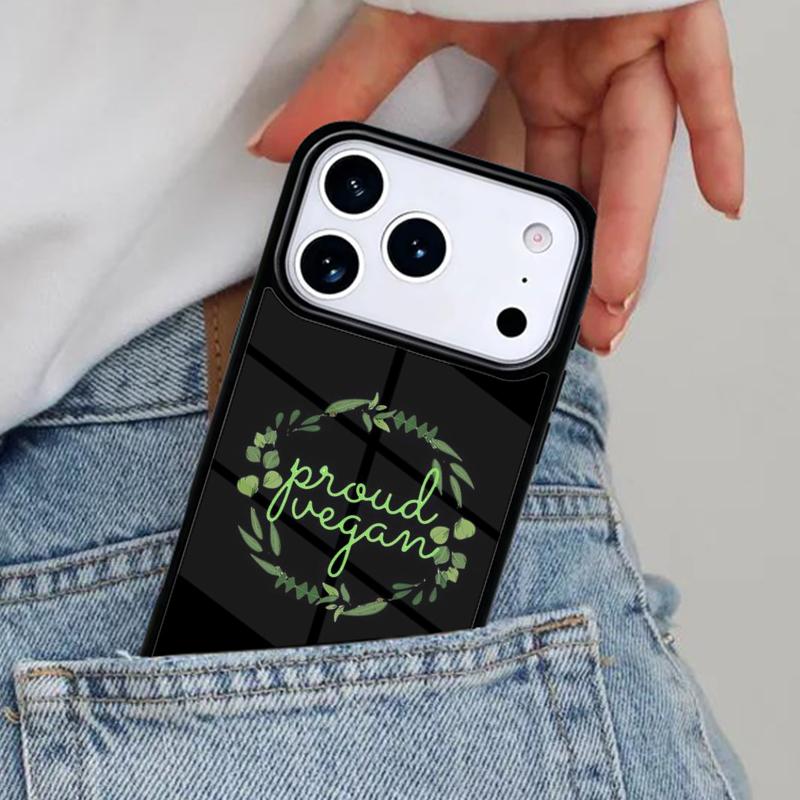 

VEGAN FOOD QUOTES ANIMAL LOVE VEGGIE Phone Case for iPhone 17ProMax 12 13 14 15 16e 17 Pro Max Plus Air Cover iPhone 14 Plus