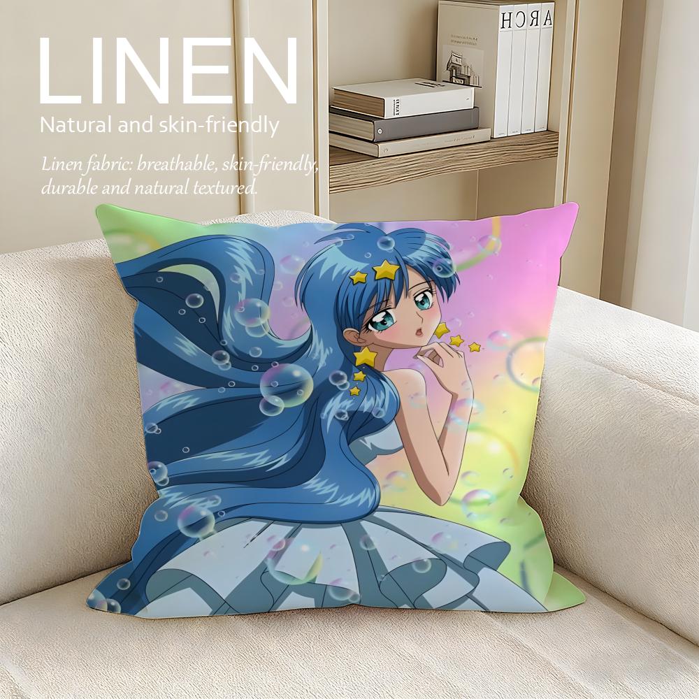 Anime Mermaid Melody Pichi Pichi Pitch Cushion Cover Pillowcase Set Pcs X X Breathable Washable Sofa Cushion Cover