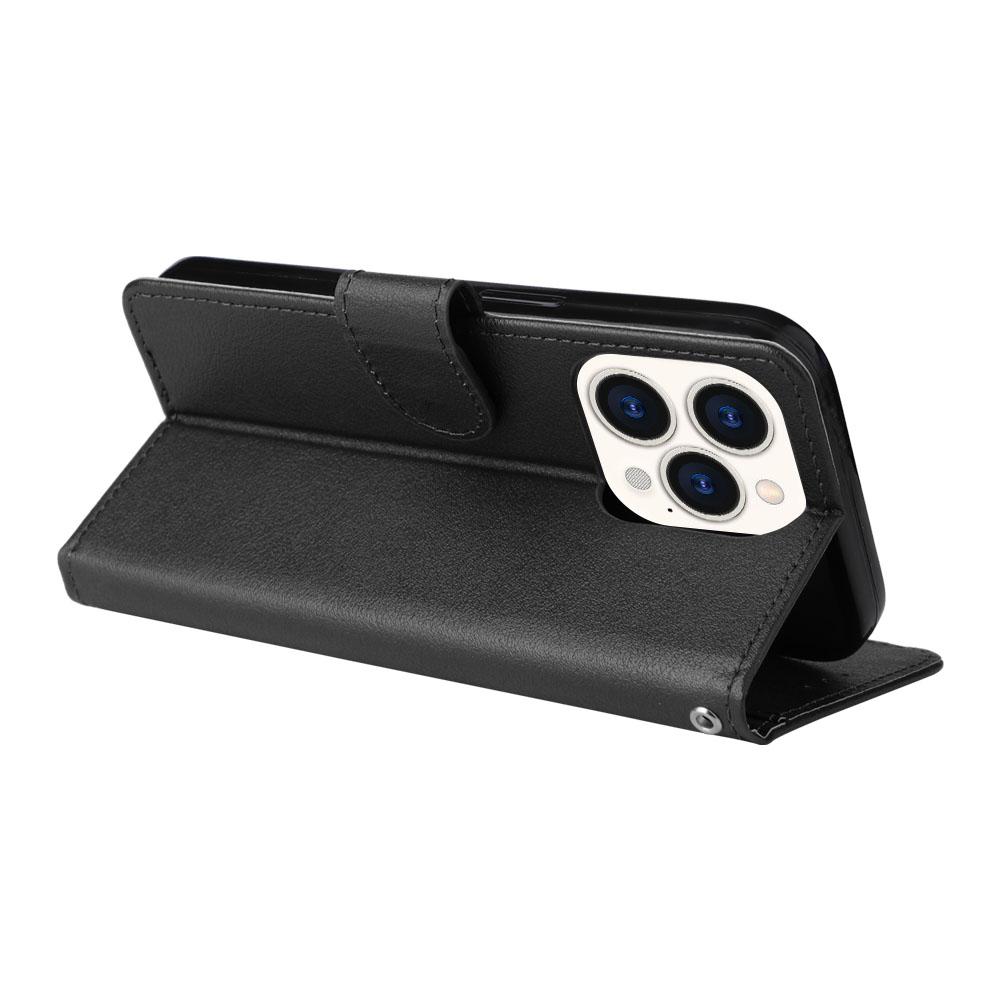 For iPhone 15 Pro Max Wallet Phone Case Stand Cover Scratch-Resistant Flip PU Leather Phone Shell
