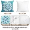 1/4pcs Teal Mandala Cushions Pillowcase Polyester Cushion Cover Throw Pillow Pillowcover Home Car Sofa Decor