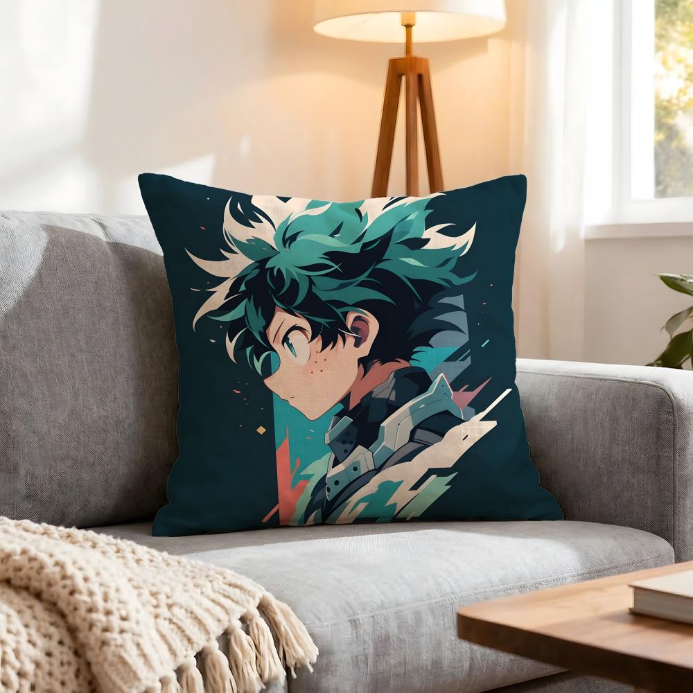 Anime My Hero Academia Cushion Cover 1Pcs Decorative Covers Soft Cushion Case For Sofa Couch Decor 40X40 45X45 Pillowcases