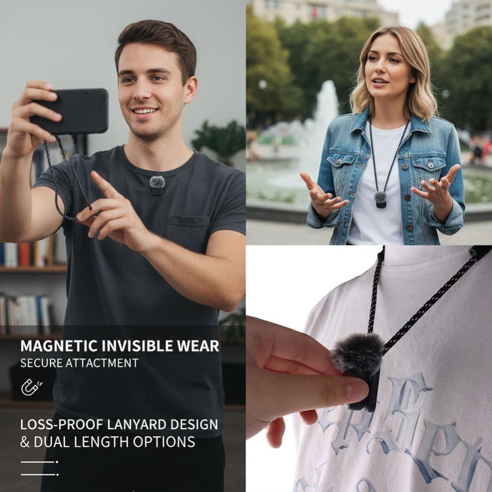 Adjustable Microphone Neck Strap Lightweight Neck Hanging Bracket for DJI Mic Mini 2/Mic 2