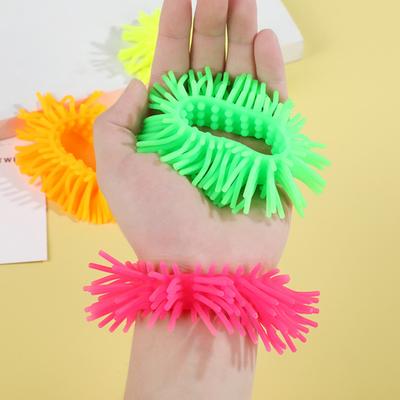 Anti-stress Fidget Bracelet Toy Eco-friendly No Odor Vibrant Color Soft Elastic
