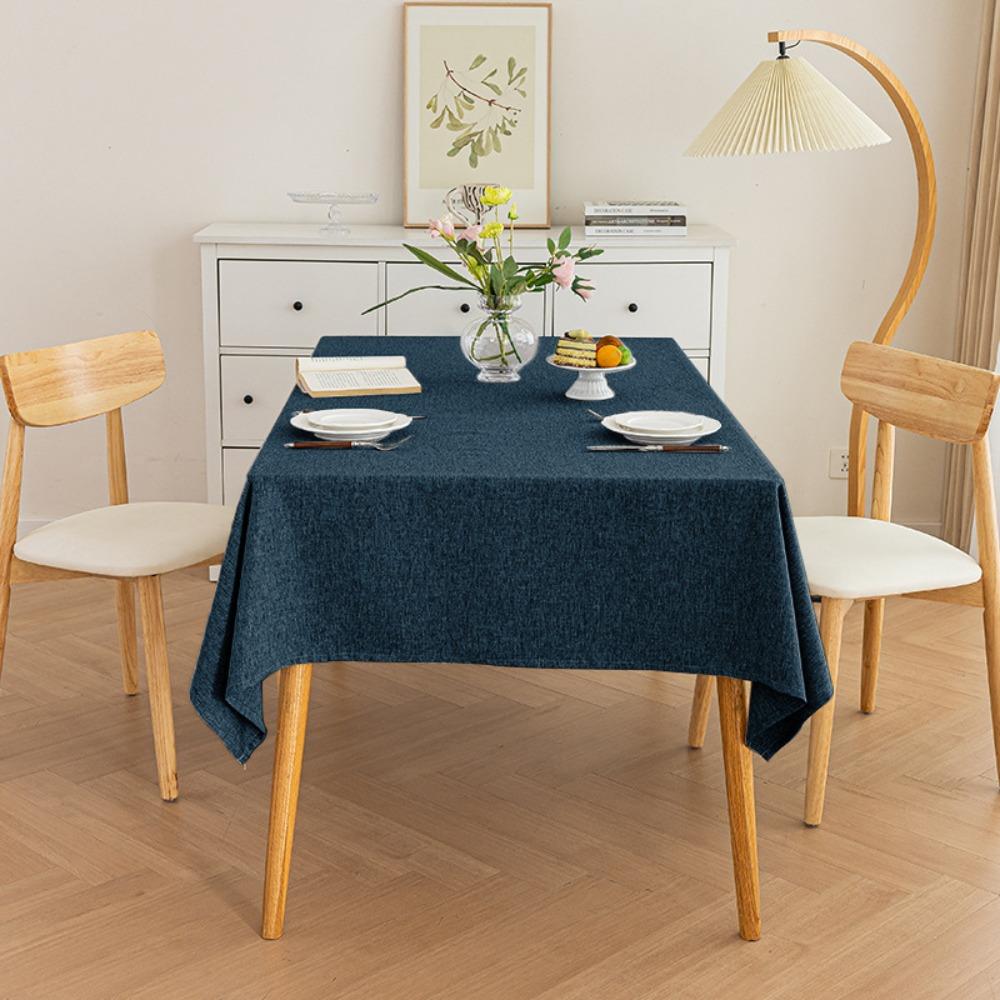 Dustproof Table Cover Waterproof Table Decor Cloth Cotton Linen Tablecloth  Kitchen