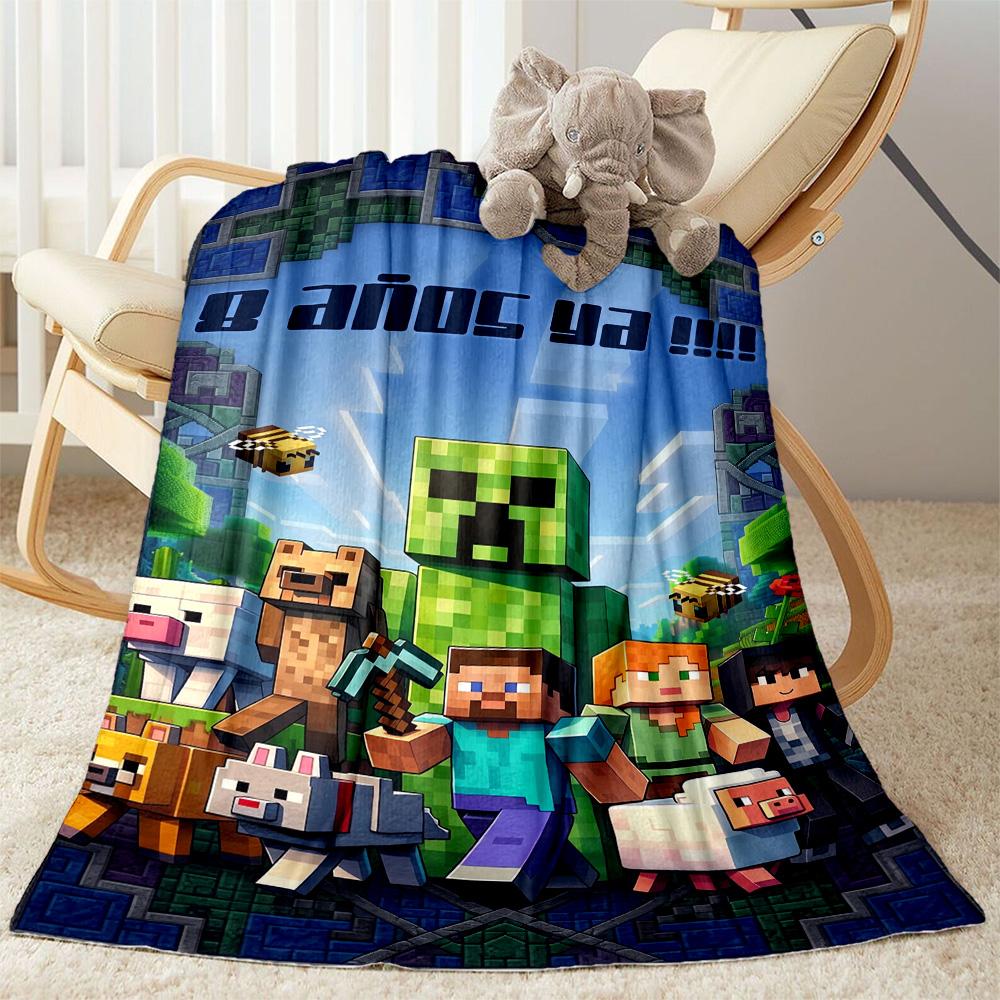 Minecraft 50 Blanket Durable Comfort Suitable for Livingroom Picnics Couch Four Seasons Multipurpose Warmthful Decor Gifts For Family Or Friends
