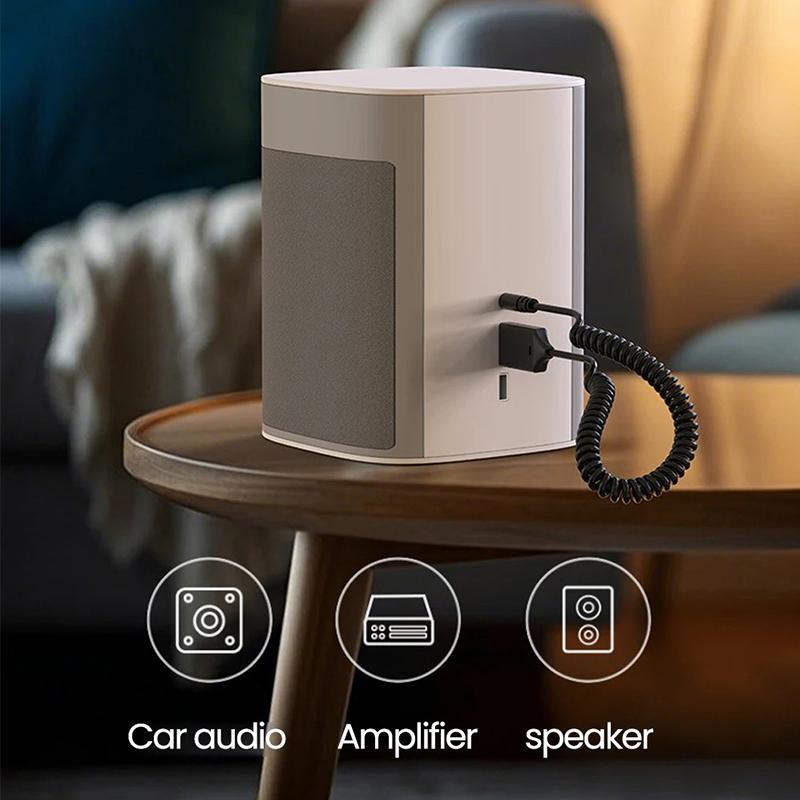 Car Bluetooth Receiver 5.4 Stereo Wireless USB Dongle to 3.5mm Jack AUX Audio Music Adapter Mic Handsfree Call Auto Handsfree Speaker Car Accessories