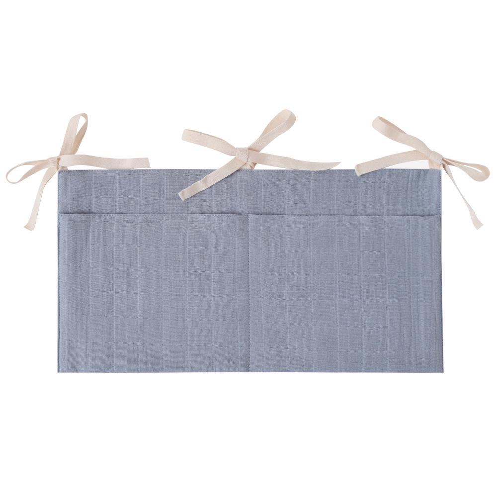 

Handmade Cotton Muslin Hanging Crib Organizer – Baby Toy & Diaper Storage Bag