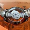 Luxury Brand Mens Watches Fashion Double-sided Hollow Dial Steel Quartz Wristwatch Waterproof Business Men's Clock
