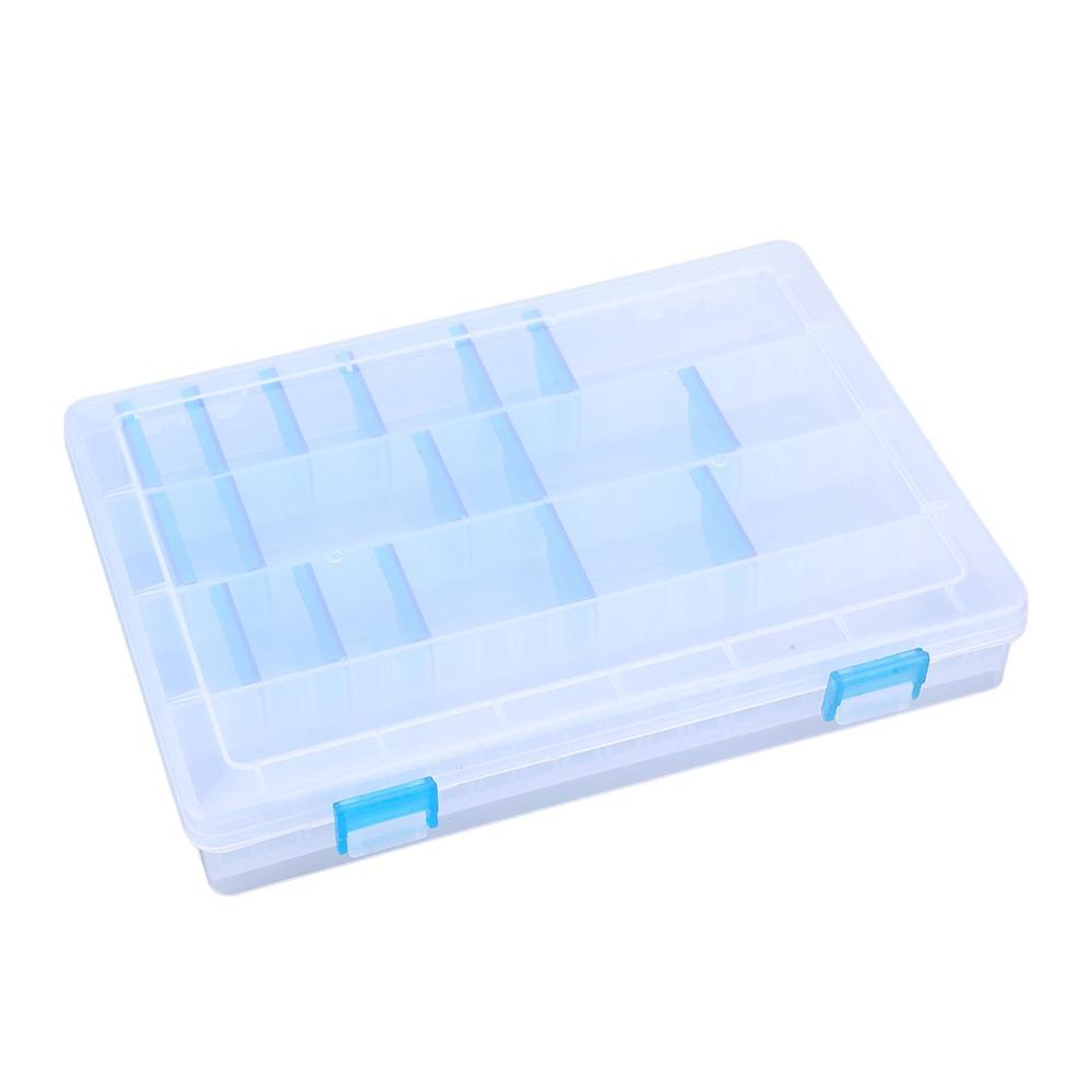 PVC Fishing Organizer Box 25.1*18*3.7cm Portable Fishing Tackle Box  Fishhook Storage