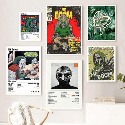 Singer Madvillain MF Doom Poster Room Decor Hip Hop Rap Music Album Star Wall Art Canvas Painting For Living Room Home Decor