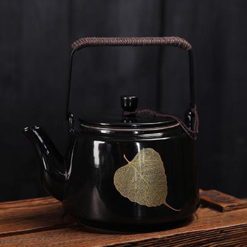 Chinese Ceramic Teapot, Ancient Rhyme Handheld Pot for Brewing Tea, Tea Infuser, Household Tea Kettle, Kung Fu Tea Set, 700ml