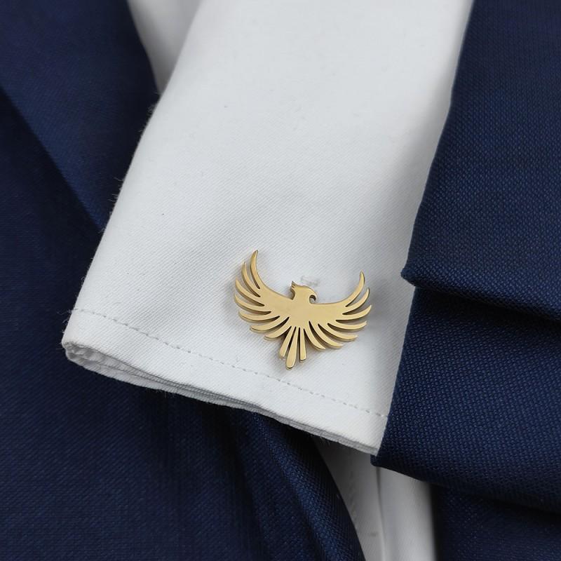 New Charm Chinese Style Phoenix Bird Men's Brooch Cufflinks Suit Dress Accessories Personalized Versatile Clothing