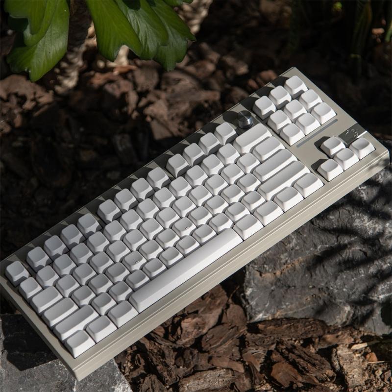 XDA Height 104 Key White Keycaps Durability PBT Keycap For Customizing Mechanical Keyboards At Home Or Work