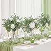 20pcs Artificial Mixed Eucalyptus Leaves Stems Silver Dollar Leaves for DIY Bouquets Floral Arrangement Home Wedding Decoration